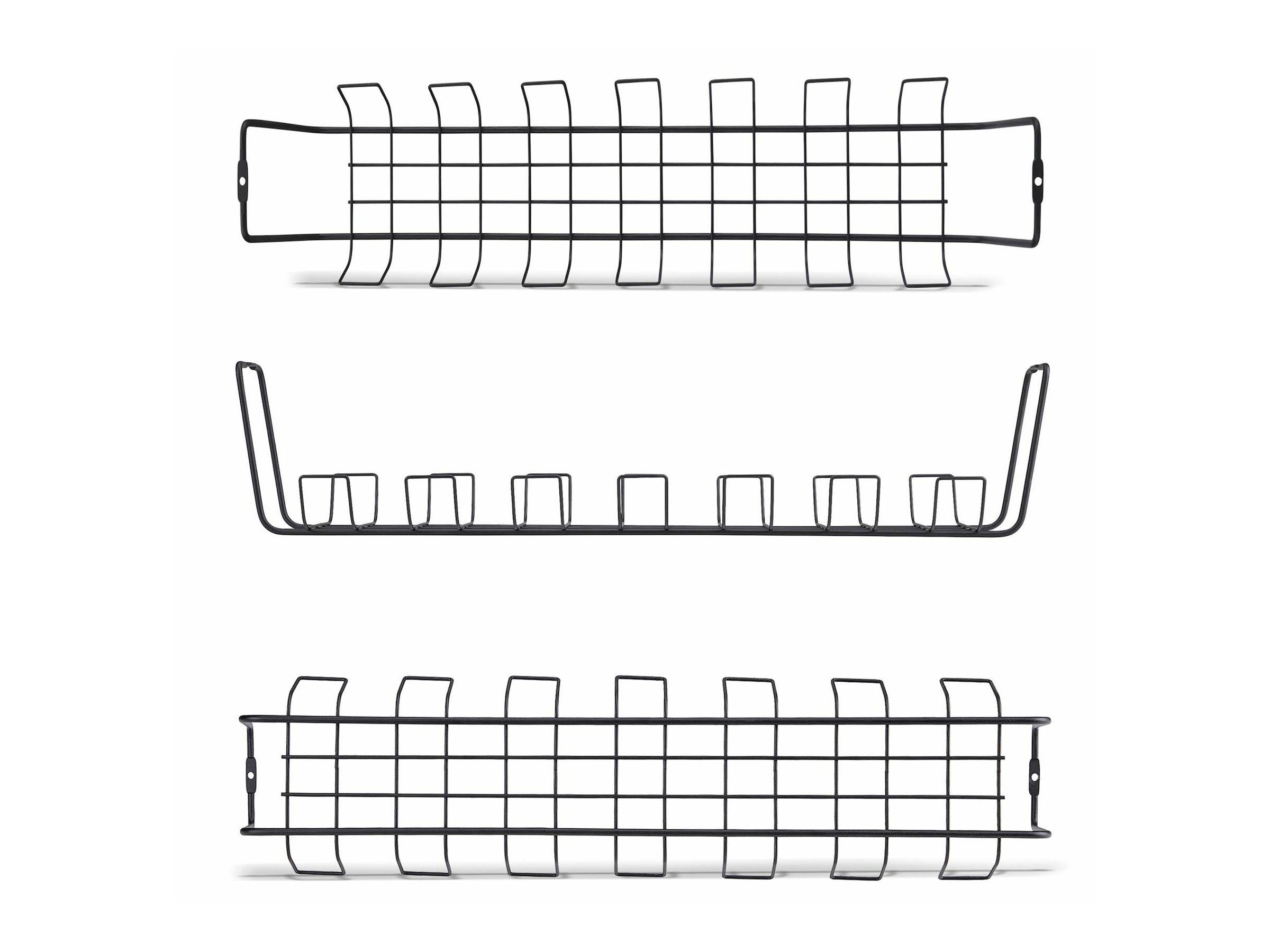 StarTech.com Kabelmanagementfach basket style power bar holder unter Tisch montierbar Schwarz 61,5 cm TAA-konform