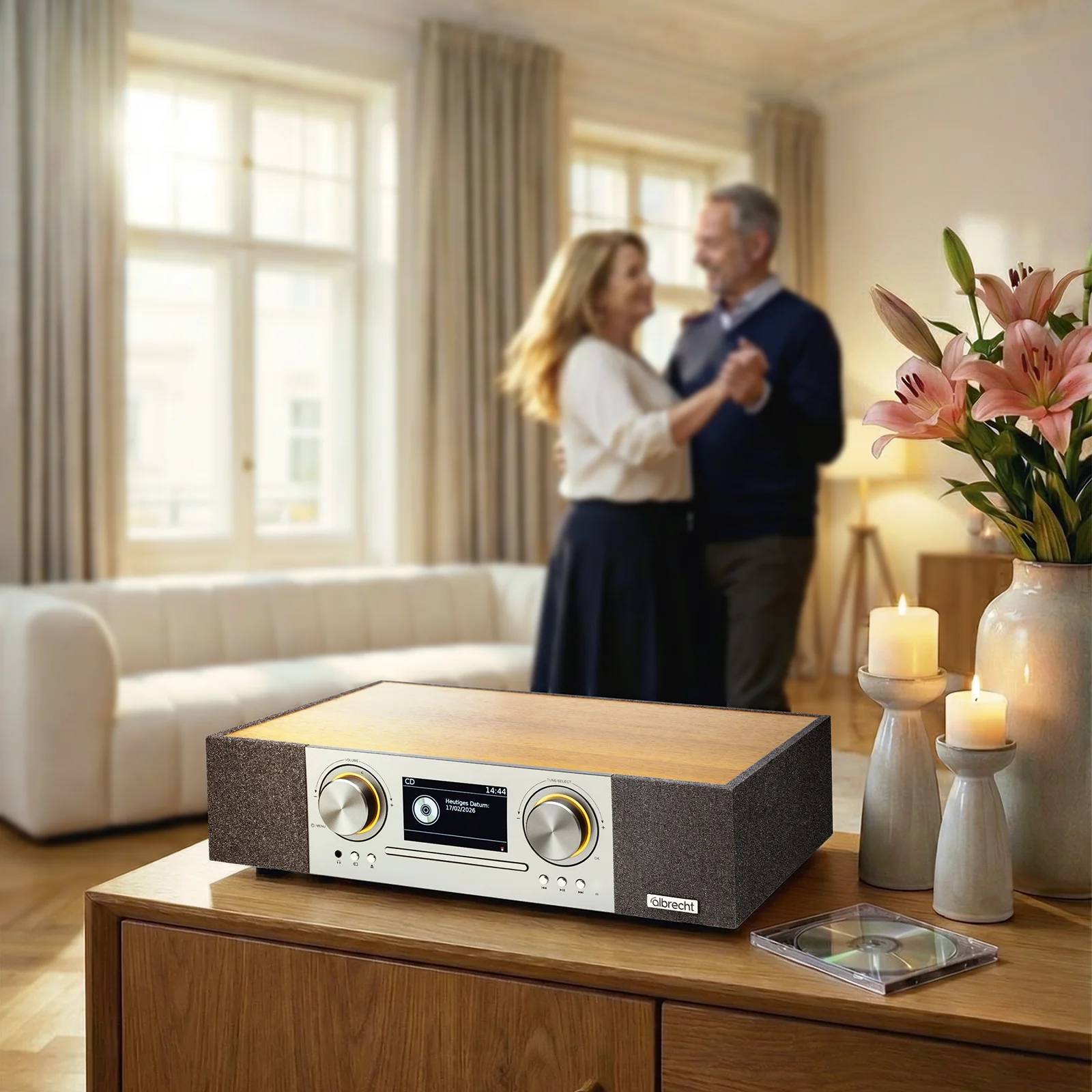 Albrecht DR 1000, Analog &amp; Digital, FM, DAB+, Spieler, 30 W, LCD, 10,9 cm (4.3")