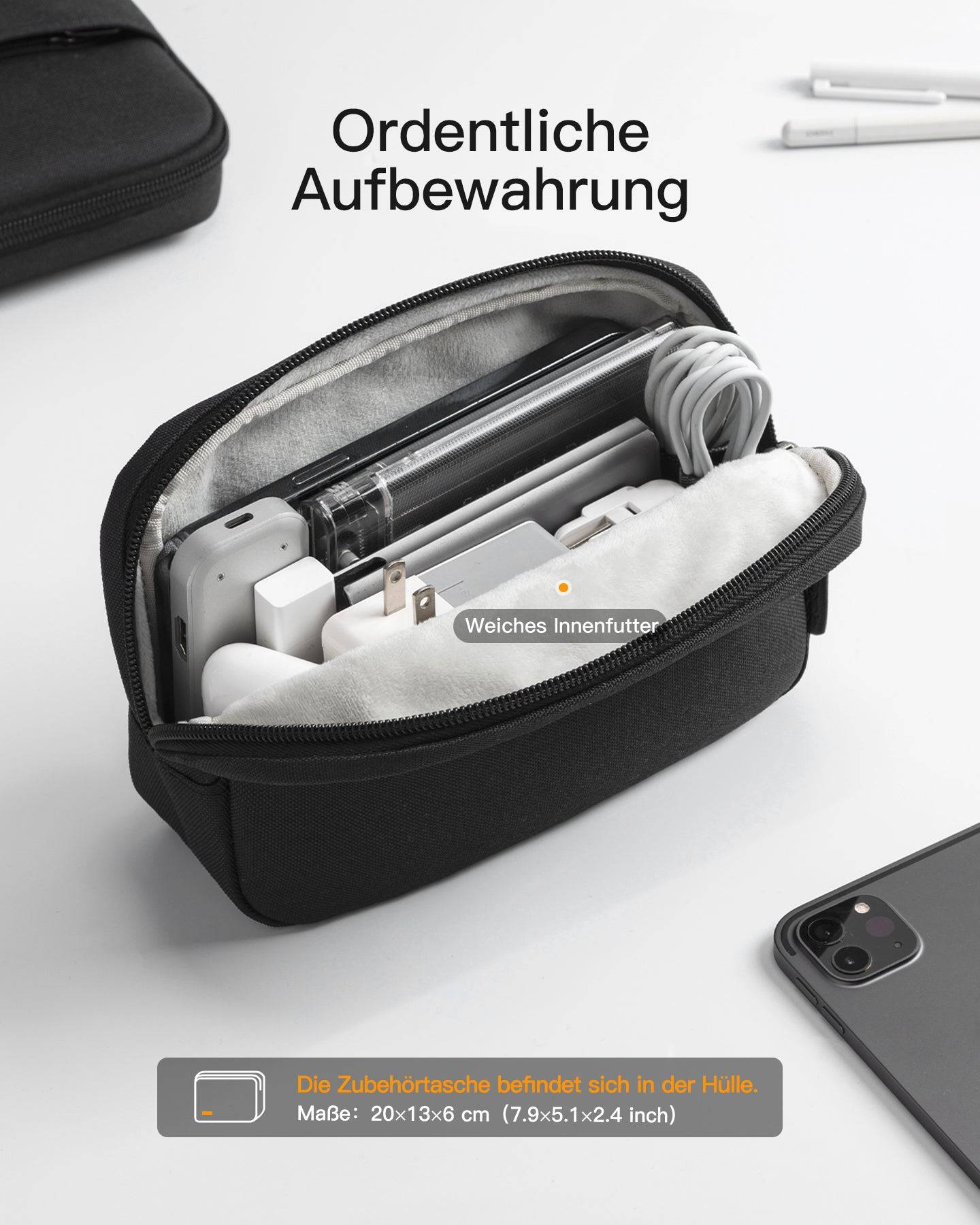 Inateck Laptoptasche 15.3"+ Zubehörtasche LB01011-14_black - Tasche