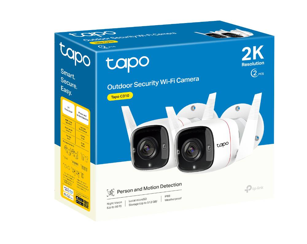 Tapo C310 V2 - Netzwerk-Überwachungskamera - Außenbereich - wetterfest - Farbe (