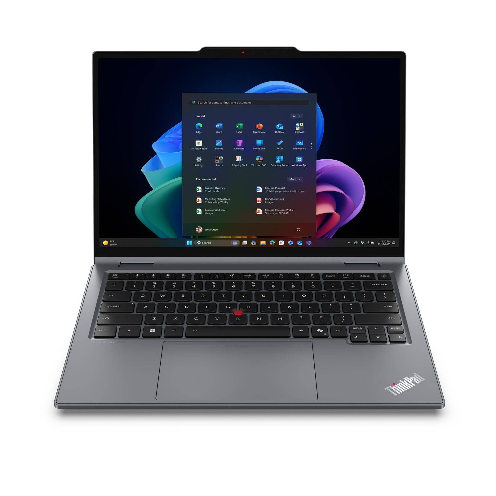 Lenovo ThinkPad X1 2-in-1 Gen 11 21V9 - Aura Edition - Flip-Design - Intel Core Ultra 7 355 / 2.3 GHz - Evo - Win 11 Pro