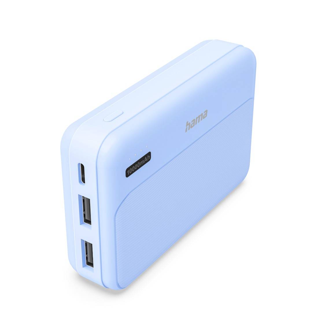hama 00201772 Power Pack "Pocket 10", 10000mAh, Ausgänge: 2x USB-A, Blau