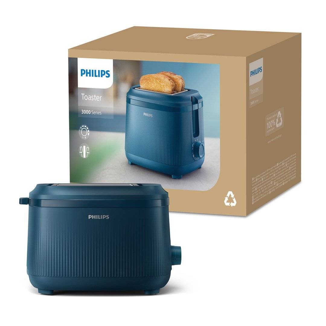 Philips Series 3000 Toaster 2 Scheiben 900W blau