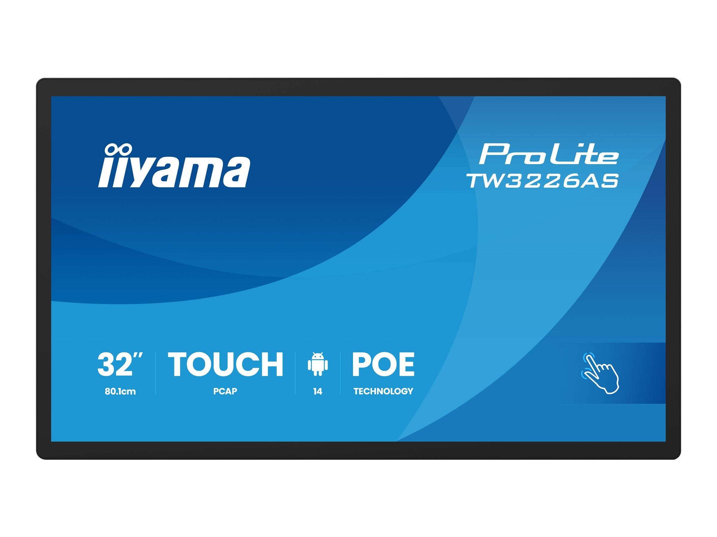 iiyama ProLite TW3226AS-B3P - Android-PC - Touchpanel-PC - 1 RK3576 - RAM 4 GB - SSD - eMMC 32 GB - Mali-G52 MC3 - 1GbE,