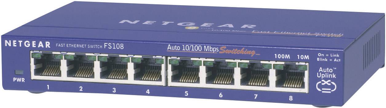 Netgear FS108 Netzwerk Switch 8 Port 100MBit/s