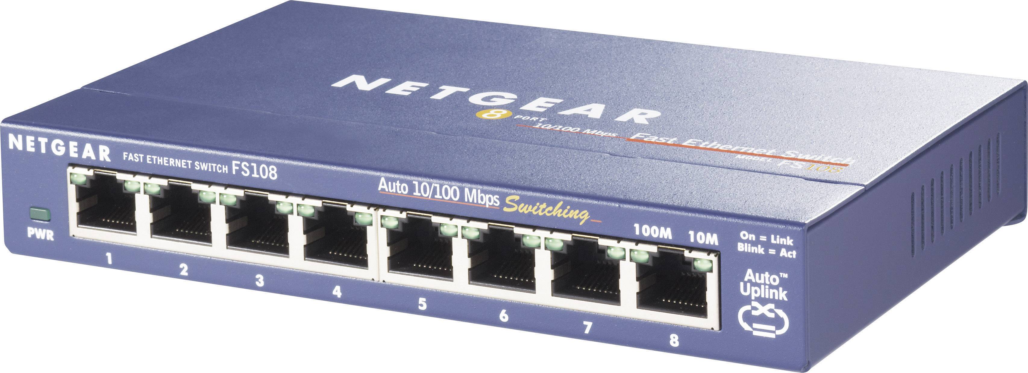 Netgear FS108 Netzwerk Switch 8 Port 100MBit/s