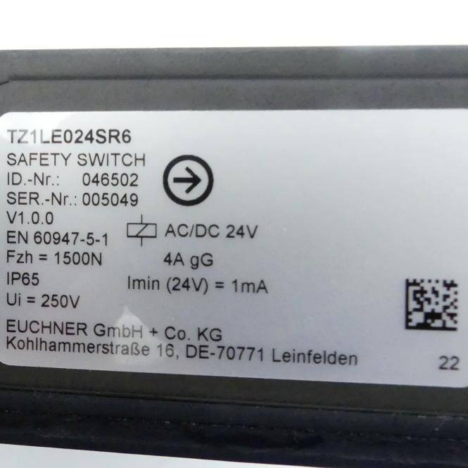 Euchner Sicherheitsschalter TZ1LE024SR6