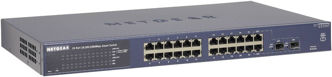 NETGEAR GS724T 19 Zoll Netzwerk-Switch 24 + 2 Port 1 GBit/s