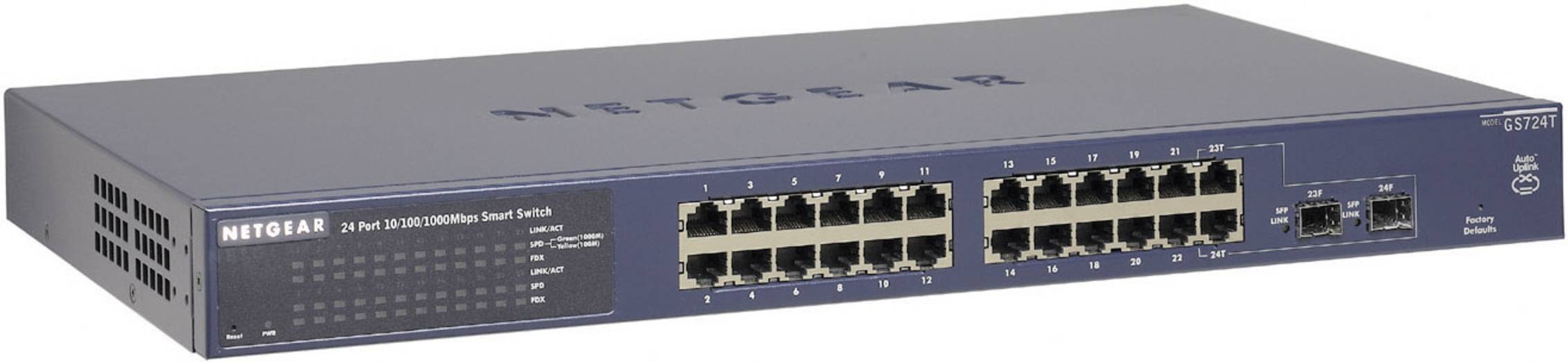 19 zoll network switch 24 Netgear Netzwerk 2 GS724T Switch Zoll  RJ45/SFP  19