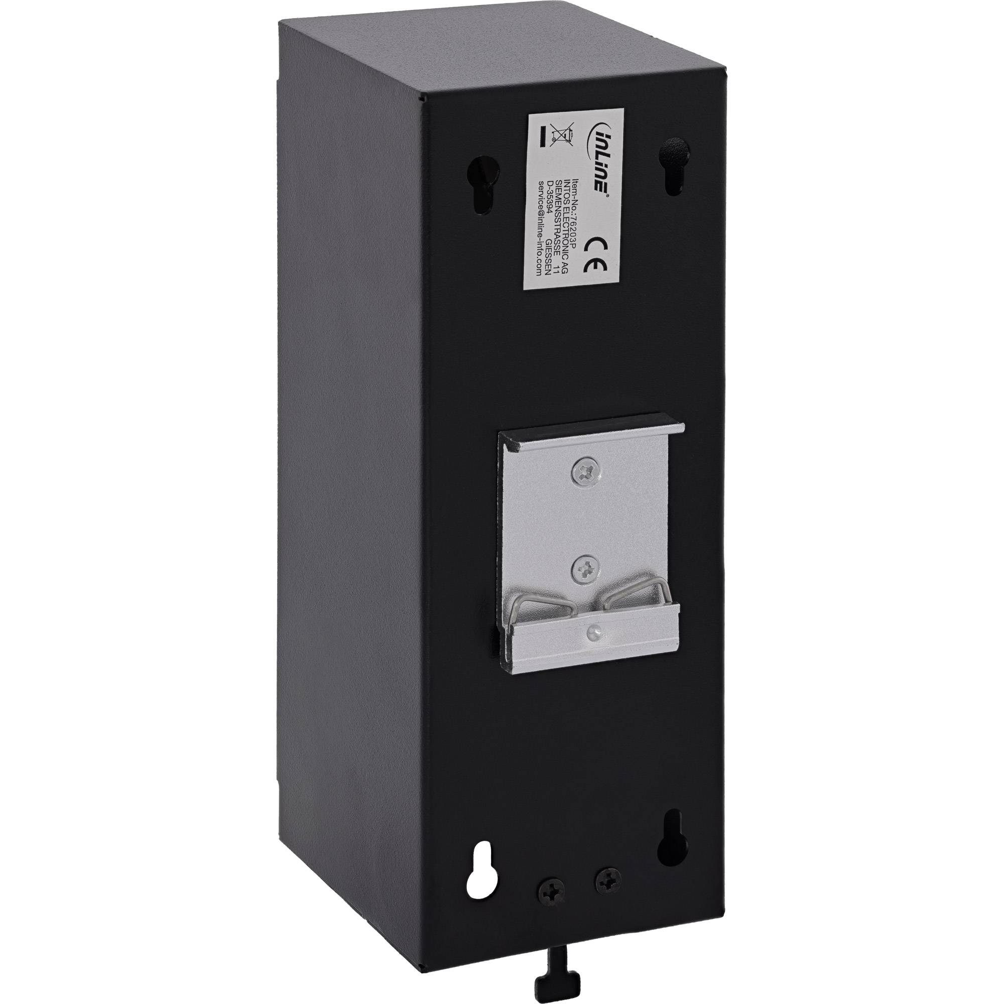InLine® Verteilerkasten 9-Port Cat.6A Wand-/Hutschiene inkl. Keystone-Module Netzwerk-Infrastruktur