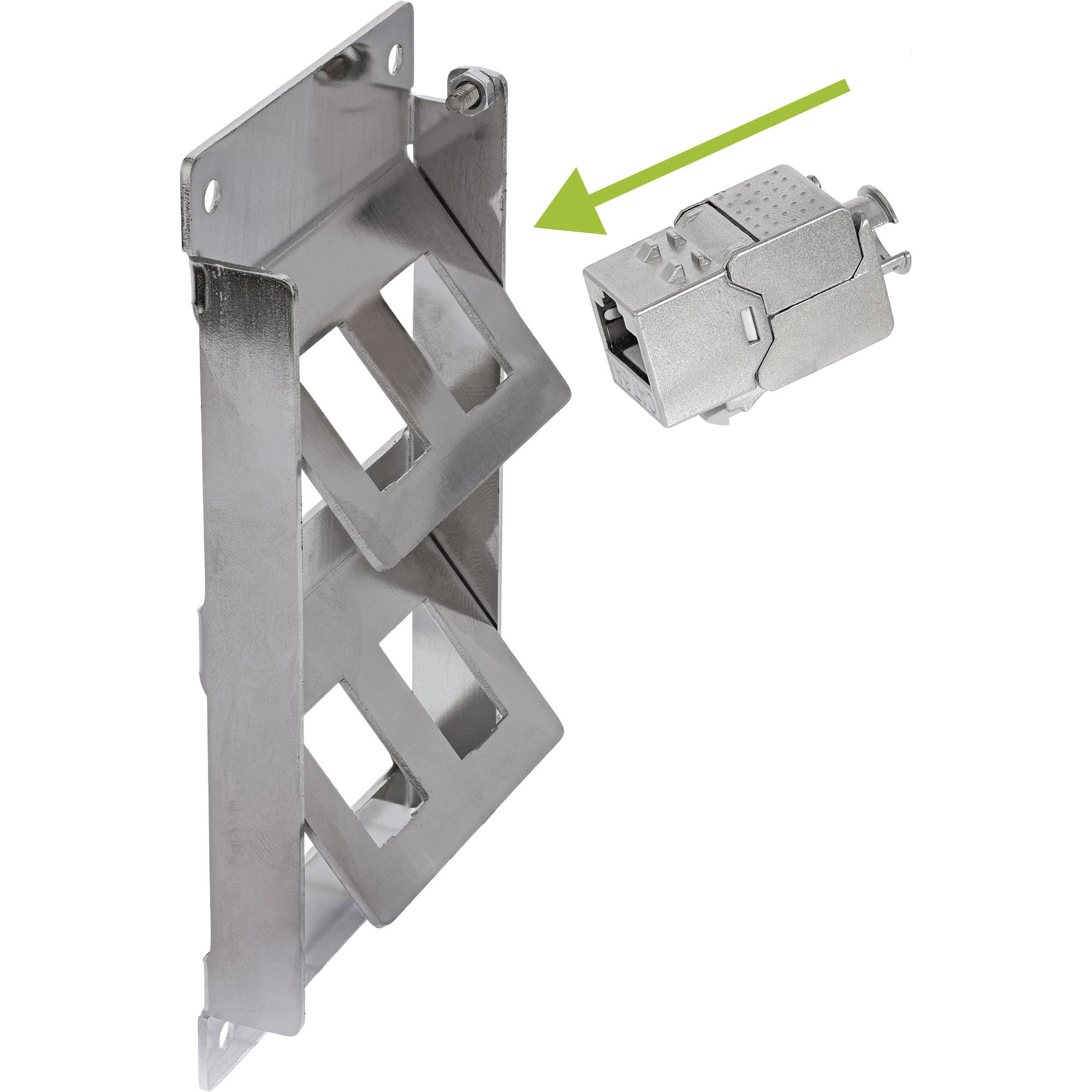 InLine® Verteilerkasten 9-Port Cat.6A Wand-/Hutschiene inkl. Keystone-Module Netzwerk-Infrastruktur