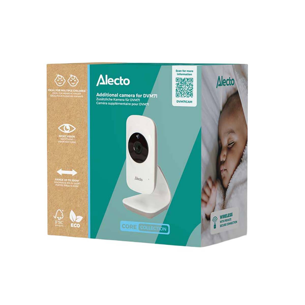 Zusatzkamera für Babyphone DVM-71 mit Infrarot-Nachtsicht Weiß-Schwarz