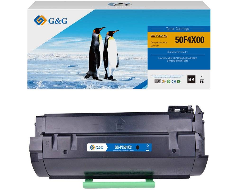 G&G | Ninestar G&G Kompatibel mit Lexmark 502X / 50F2X00 XL-Toner Schwarz, 10000 Seiten, Schwarz, 1 Stück(e)