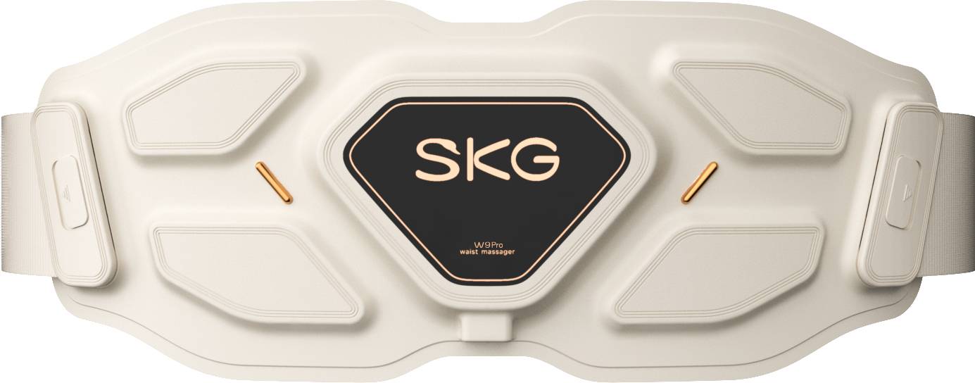 SKG W9-Pro, Kombi-Massage, Vibration massage, Taille, Weiß, Kunststoff, Polyurethan (PU), 2 Kopf/Köpfe, Akku