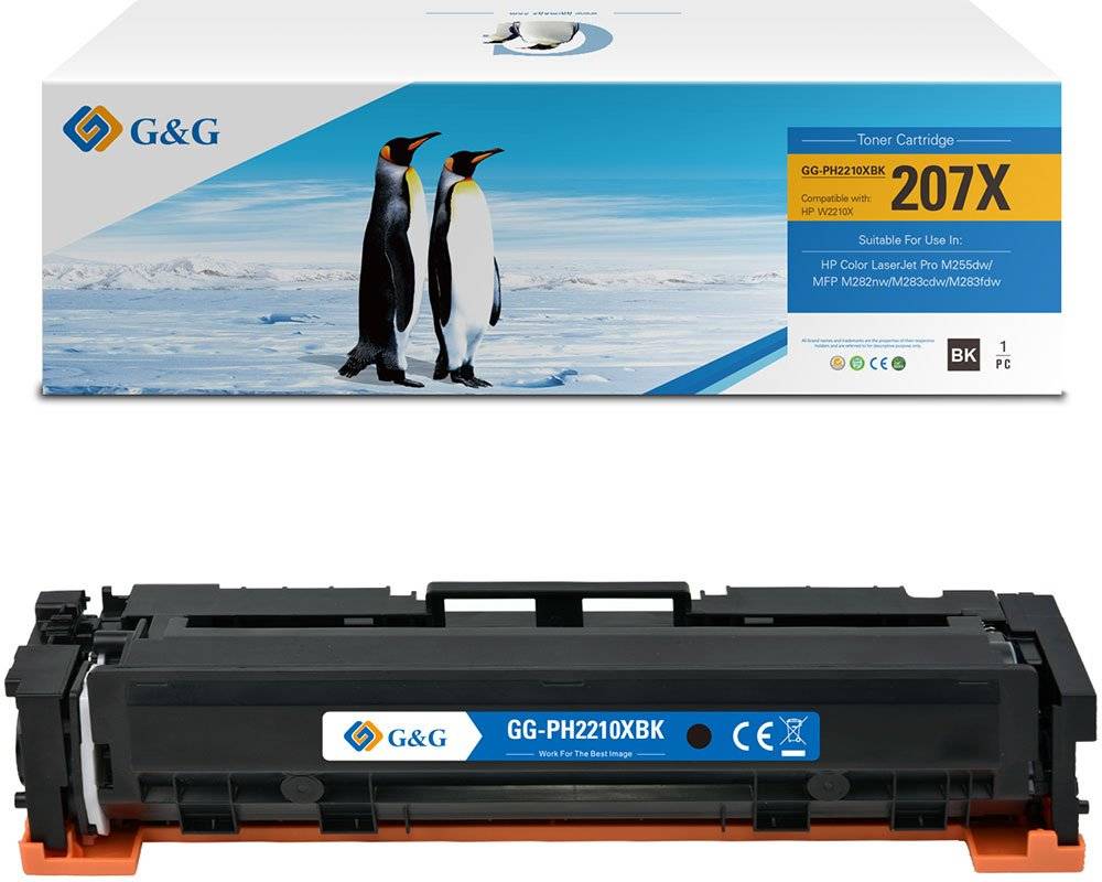 G&G XL-Toner kompatibel mit HP 207X/ W2210X (Mit Chip) Multimedia-Technik Toner HP