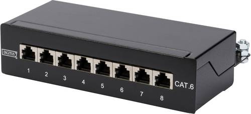DN-91608SD 8 Port Netzwerk-Patchbox CAT 6 1 HE
