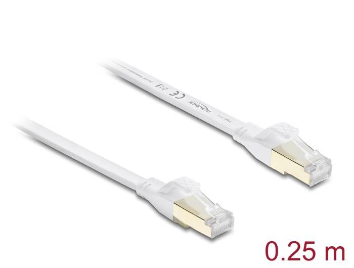 81023 - Patchkabel Cat.8.1, U/FTP, 0.25m, weiß
