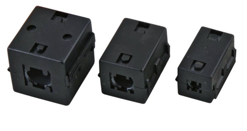 Serielle und Paralelle Kabel und Adapter Ferrit-Ringkern 6,5mm, schwarz, eckig, - 1 VPE = 63 und und