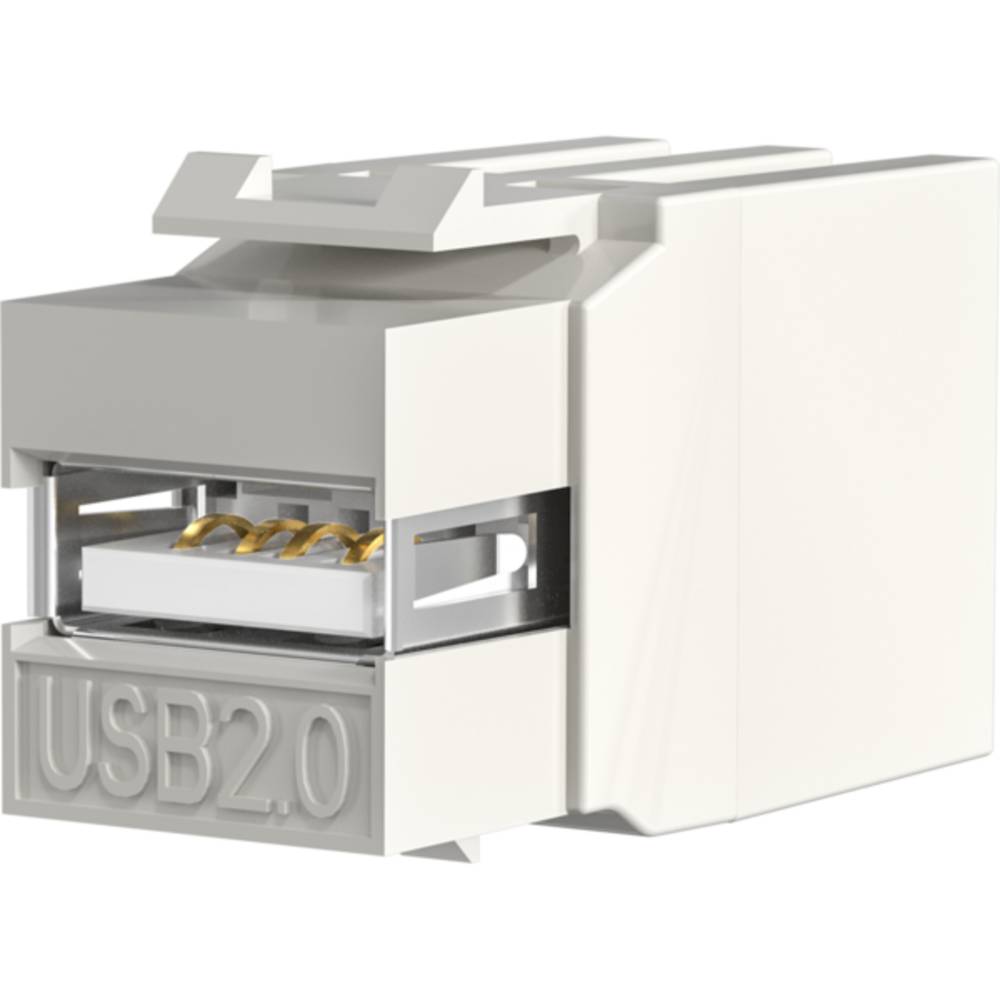 Keystone + Adapter Einbauadapter USB2.0 A - A, weiß - 1 VPE = 100 Stï¿½ck Kupferverkabelung +
