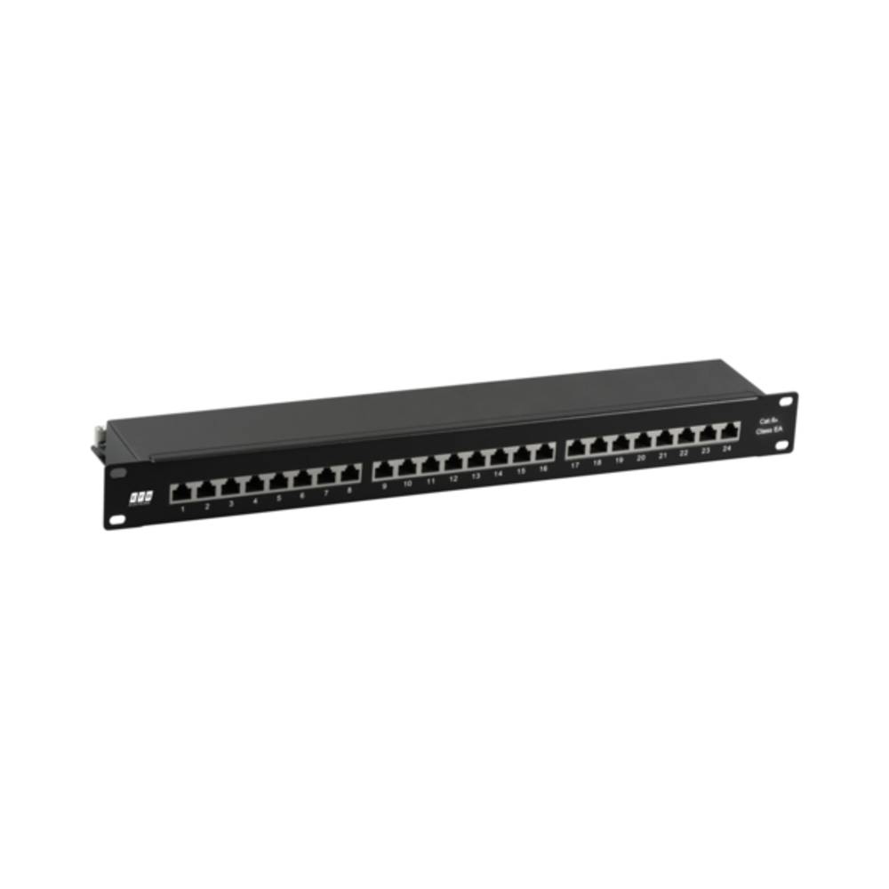 Patchpanel STP 24xRJ45 Cat.6A, 19? 1HE, RAL9005 schwarz - 1 VPE = 10 Stï¿½ck Kupferverkabelung