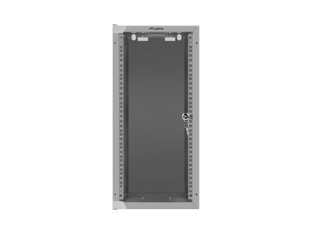 10" 12U 280x310 Wandgehäuse Glastür FlatPack gr - 10"
