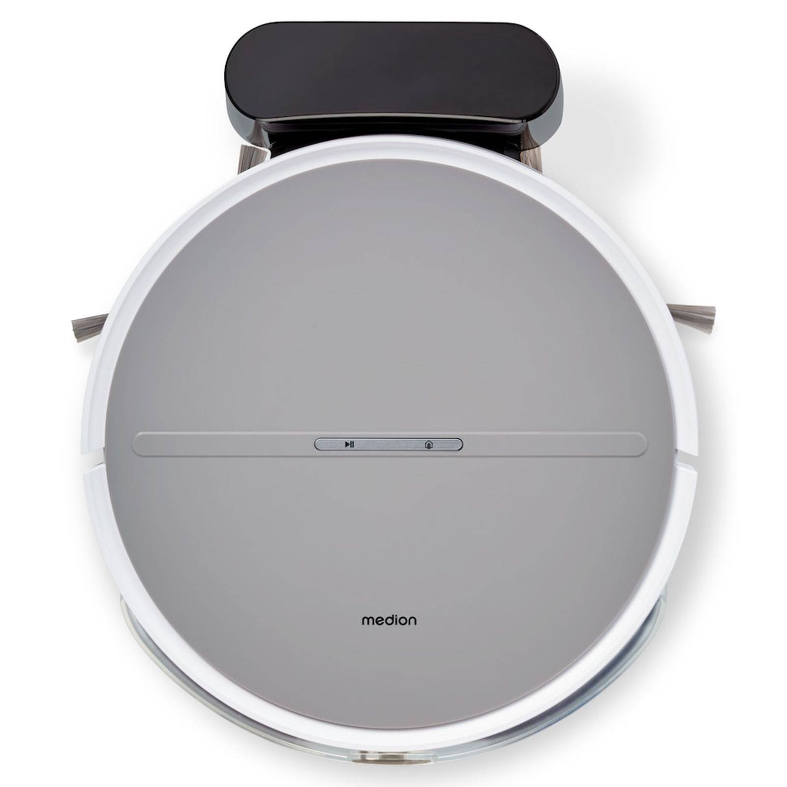 Medion LIFE E35 SW Saugroboter mit Wischfunktion Gyro-Navigation, 2.000 Pa Saugkraft, 120 Minuten Laufzeit, Beutellos,