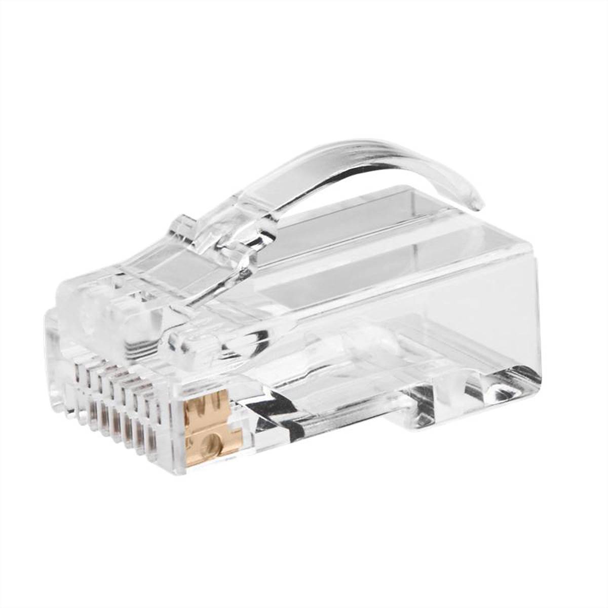Roline RJ45 Stecker, ungeschirmt, Cat.6/6A (Class E/EA), einfacher Durchgang, für Massiv-/Litzendraht, 10St.