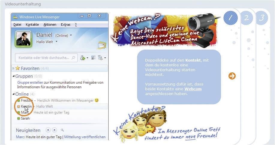 Microsoft LifeCam Cinema HD-Webcam 1280 x 720 Pixel Klemm-Halterung