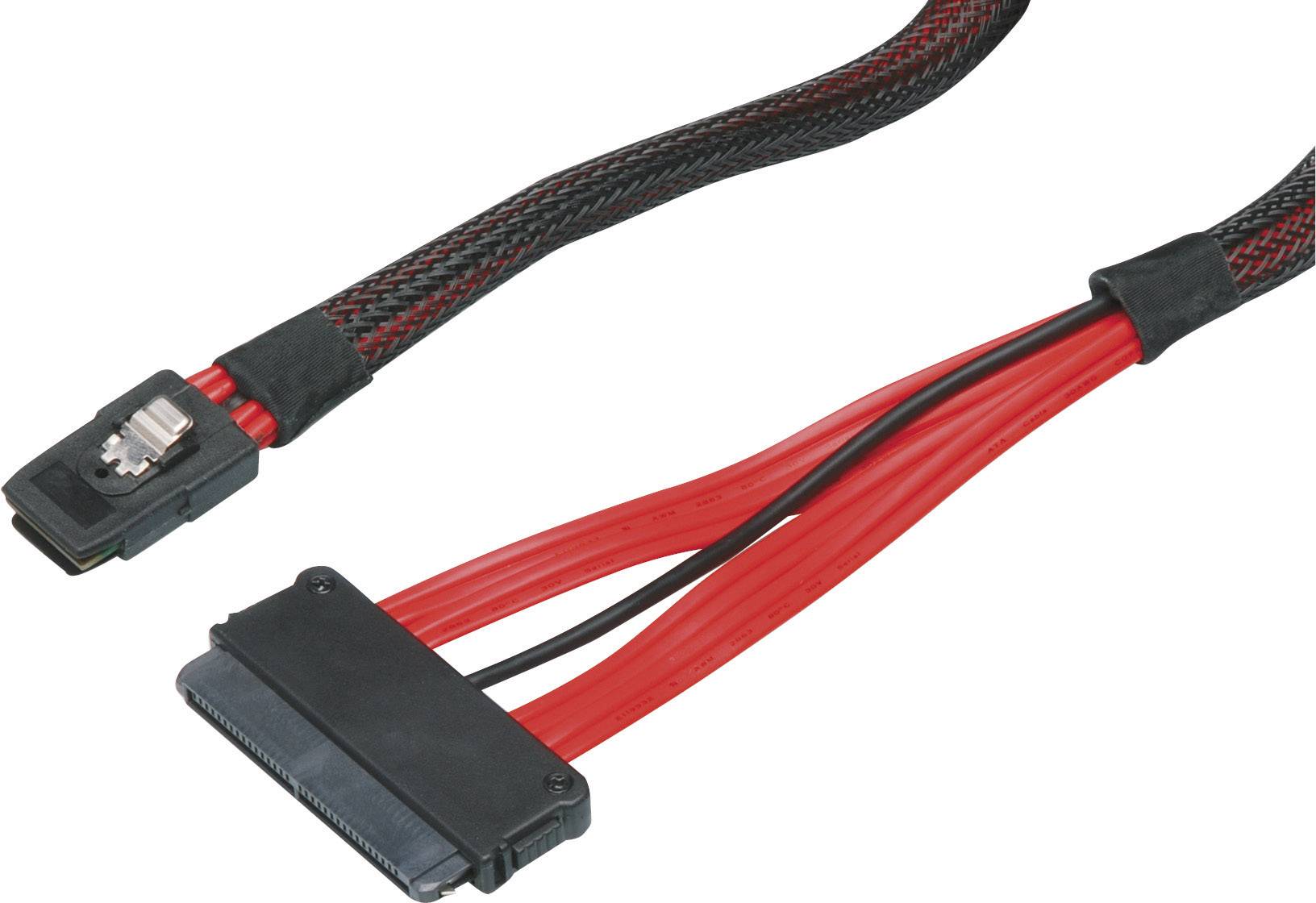 Digitus Festplatten Anschlusskabel [1x Mini SAS-Stecker (SFF-8087) - 1x SAS-Stecker (SFF-8484)] 0.50 m Rot