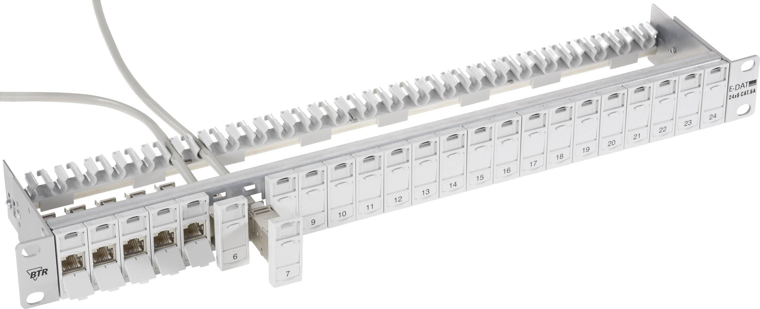 Metz Connect 130920-E 24 Port Netzwerk-Patchpanel 483mm (19") CAT 6a 1 HE Bestückt