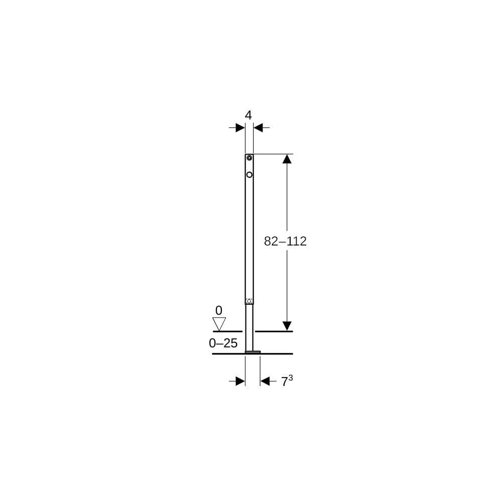 Geberit Duofix 2025 Systemstaender für Hoehe H82-112 cm, 1 Stk.