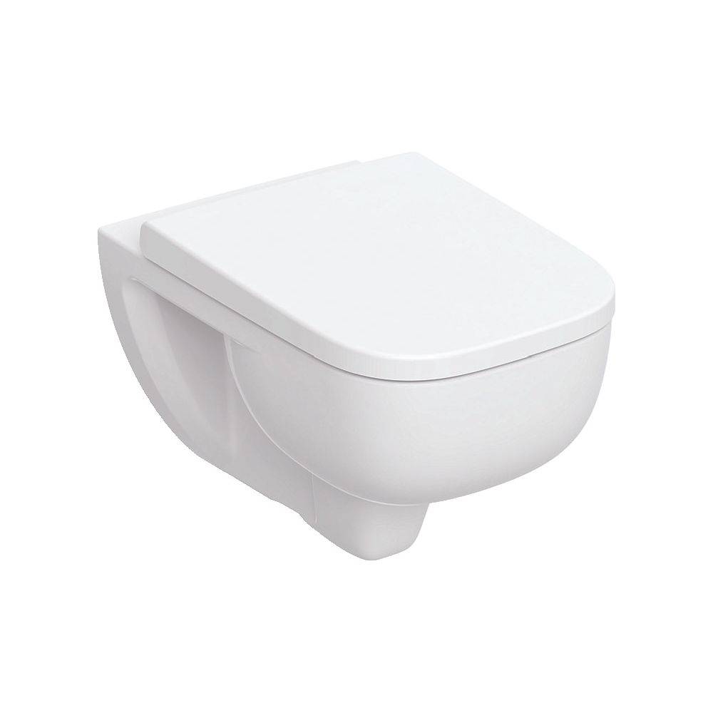 Geberit Renova Plan Set Wand-WC Tiefspüler, TurboFlush, mit WC-Sitz, T=54cm, weiß, 1 Stk.