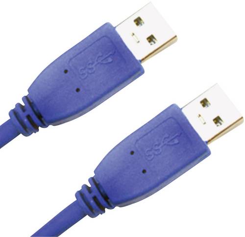 JJ JouJye USB-Kabel USB 3.2 Gen1 (USB 3.0 / USB 3.1 Gen1) USB-A Stecker, USB-A Stecker 1.00m Blau 14