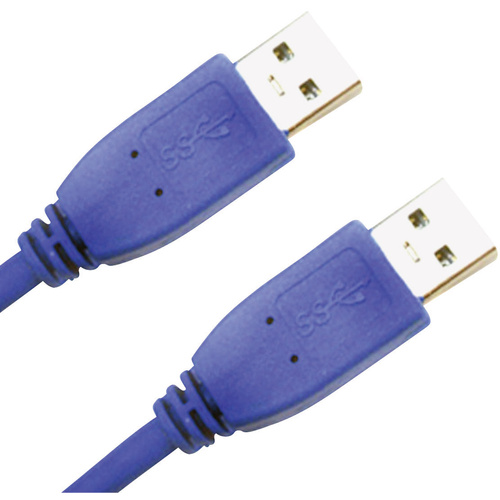 JJ JouJye USB-Kabel USB 3.2 Gen1 (USB 3.0 / USB 3.1 Gen1) USB-A Stecker, USB-A Stecker 1.00m Blau 1447/CC130-1,0