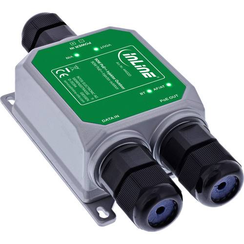 InLine® PoE++ Outdoor Injektor, 10Gb/s, 90W, IP67 Netzwerk-Infrastruktur PoE / WLAN