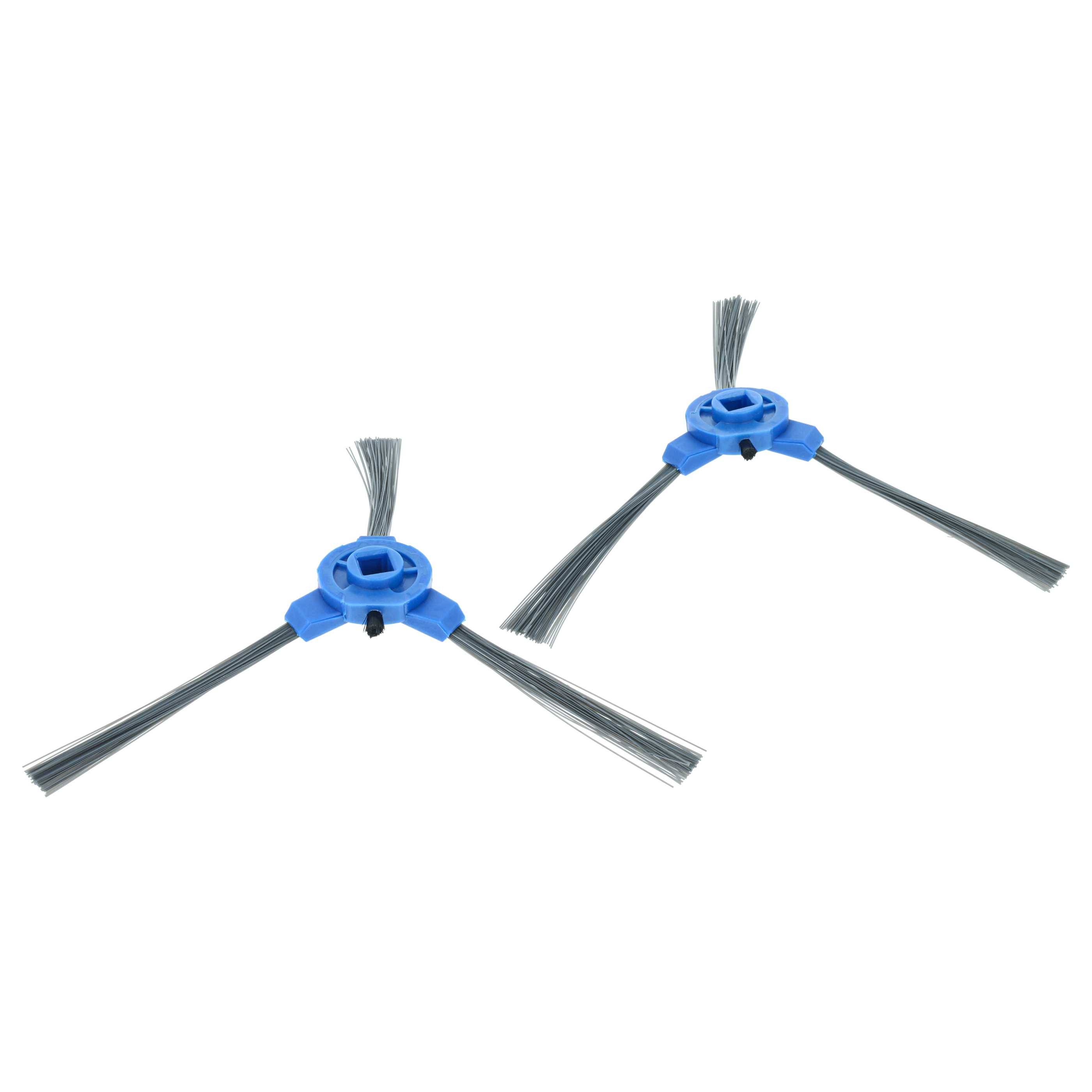 vhbw 4x Seitenbürste kompatibel mit Tesvor X500, S6, X500Pro, T8, M1 Saugroboter - Reinigungsbürsten Set, schwarz / grau