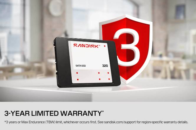 SanDisk 320 - SSD - 250 GB - intern - 2.5" (6.4 cm)SATA 6Gb/s