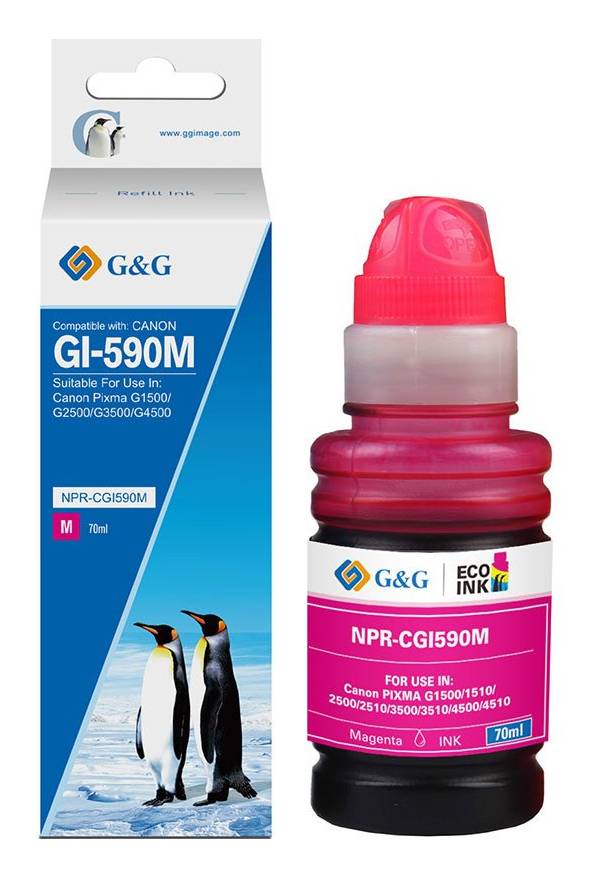 G&G Patrone Canon GI-590M/1605C001 Nachfüll-Magenta (70 ml) Multimedia-Technik Patronen