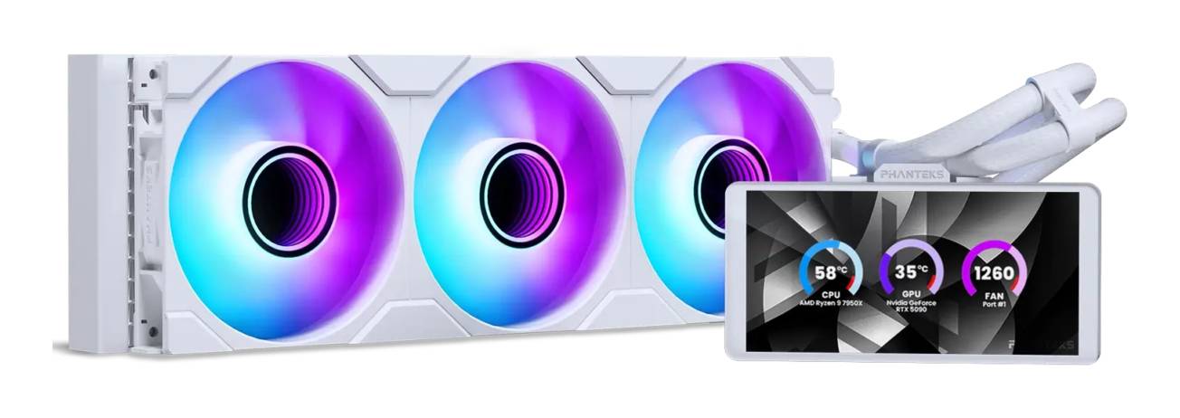PHANTEKS Glacier One 360M25 LCD weiß | AiO-WasserkühlungRadiator: 360mm /