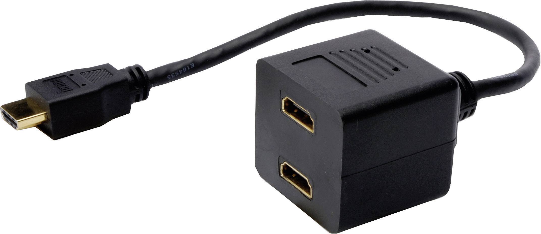 HDMI Splitter-Kabel auf 2x HDMI 20cm