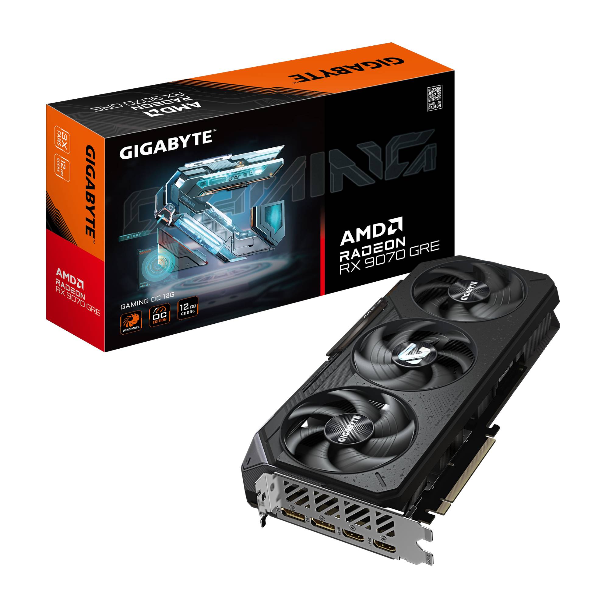 Gigabyte Radeon RX9070 GRE Gaming 12GB GDDR6 2xHDMI 2xDP