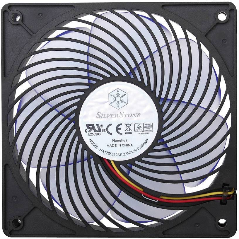 Silverstone SST-AP121 PC-Gehäuse-Lüfter Transparent, blau beleuchtet (B x H x T) 120 x 120 x 32 mm