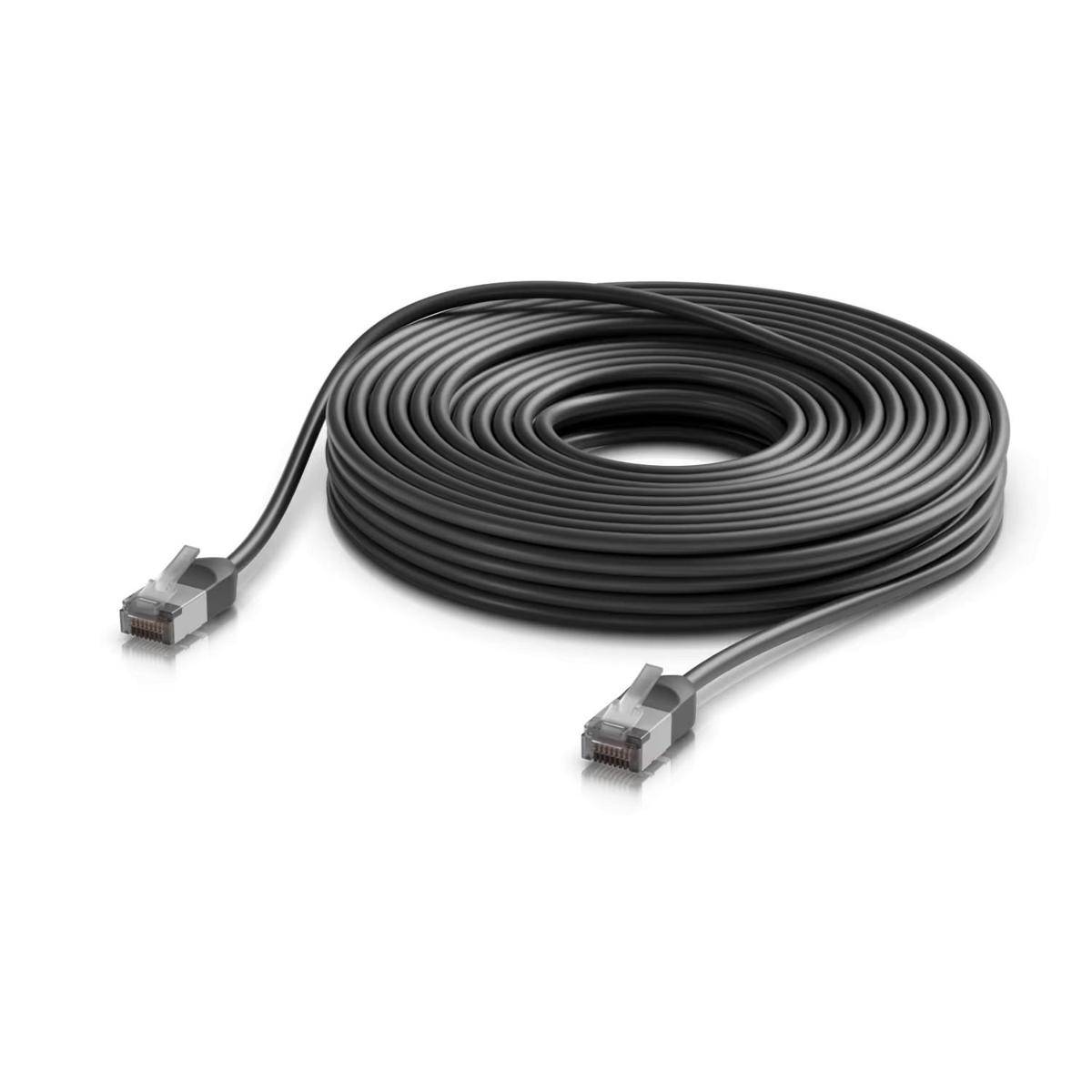 Ubiquiti UACC-Cable-Patch-Outdoor-C6A-15M-BK, 15 m, Cat6a, F/UTP (FTP), RJ-45, RJ-45, Schwarz