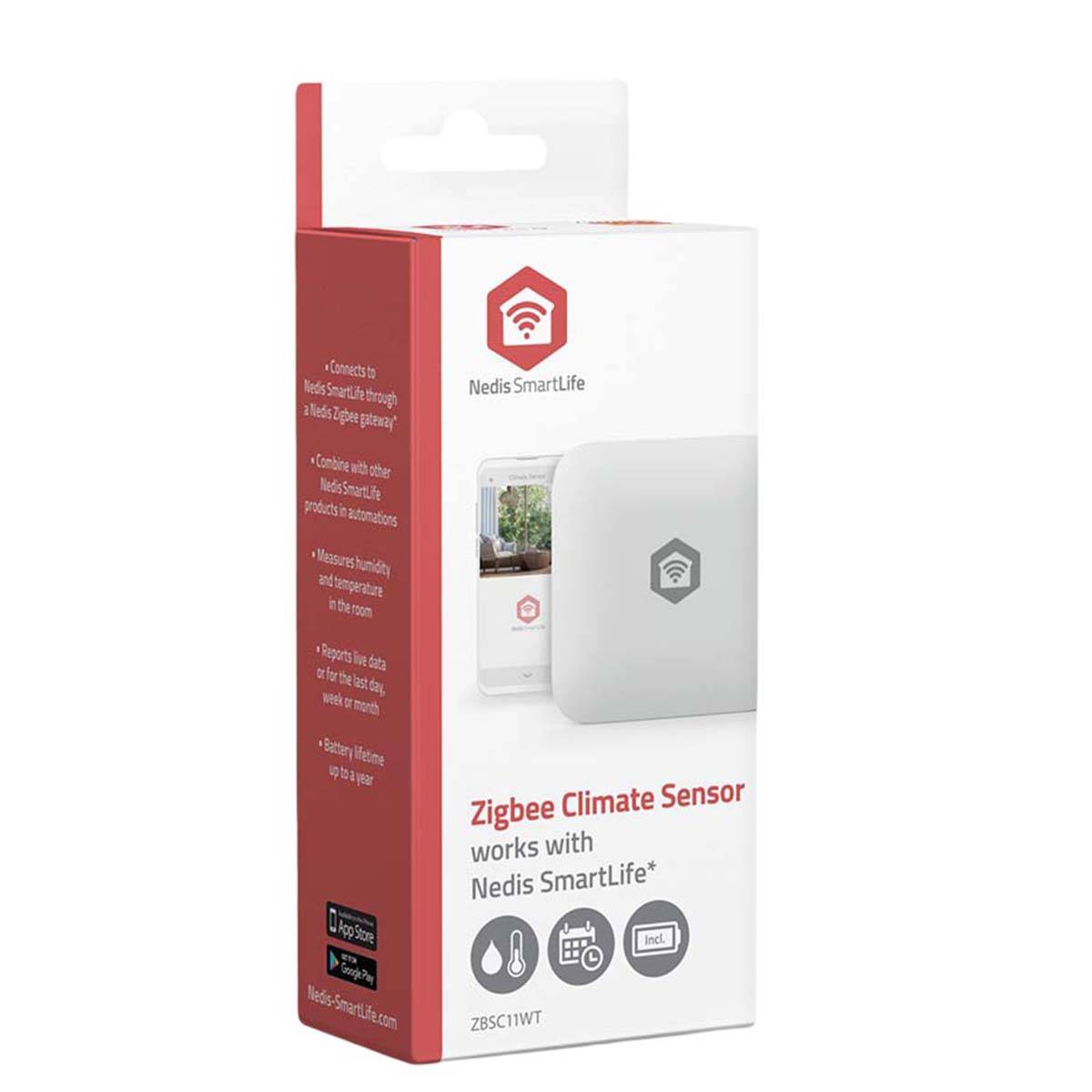 Smarter Zigbee Temperatur- und Feuchtigkeitssensor Weiß