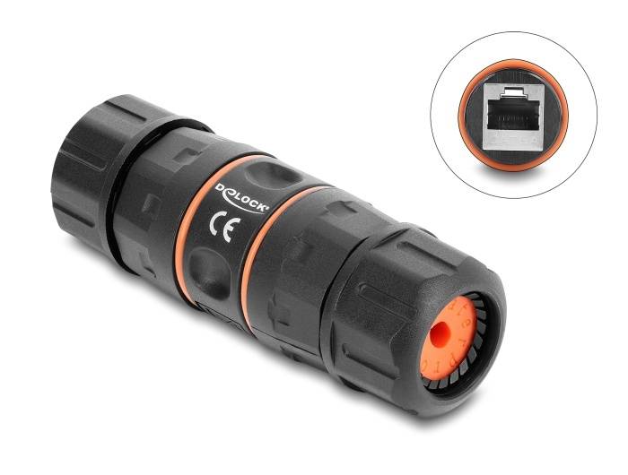Delock Kabelverbinder RJ45 Buchse zu Cat.6a - Netzwerk