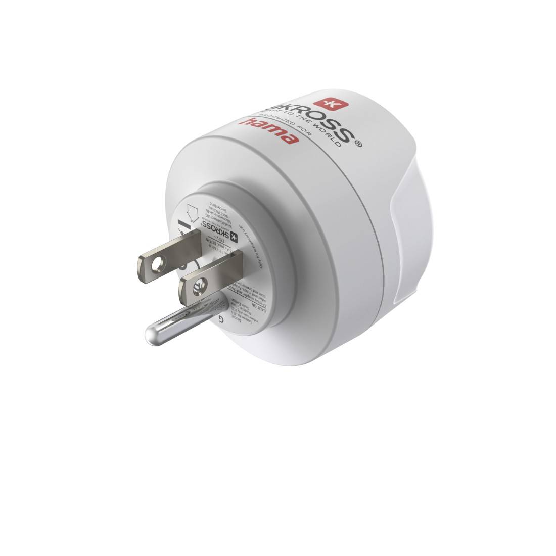 Hama Reiseadapter Typ B (3‑polig) Adapter 15A USA/Kanada