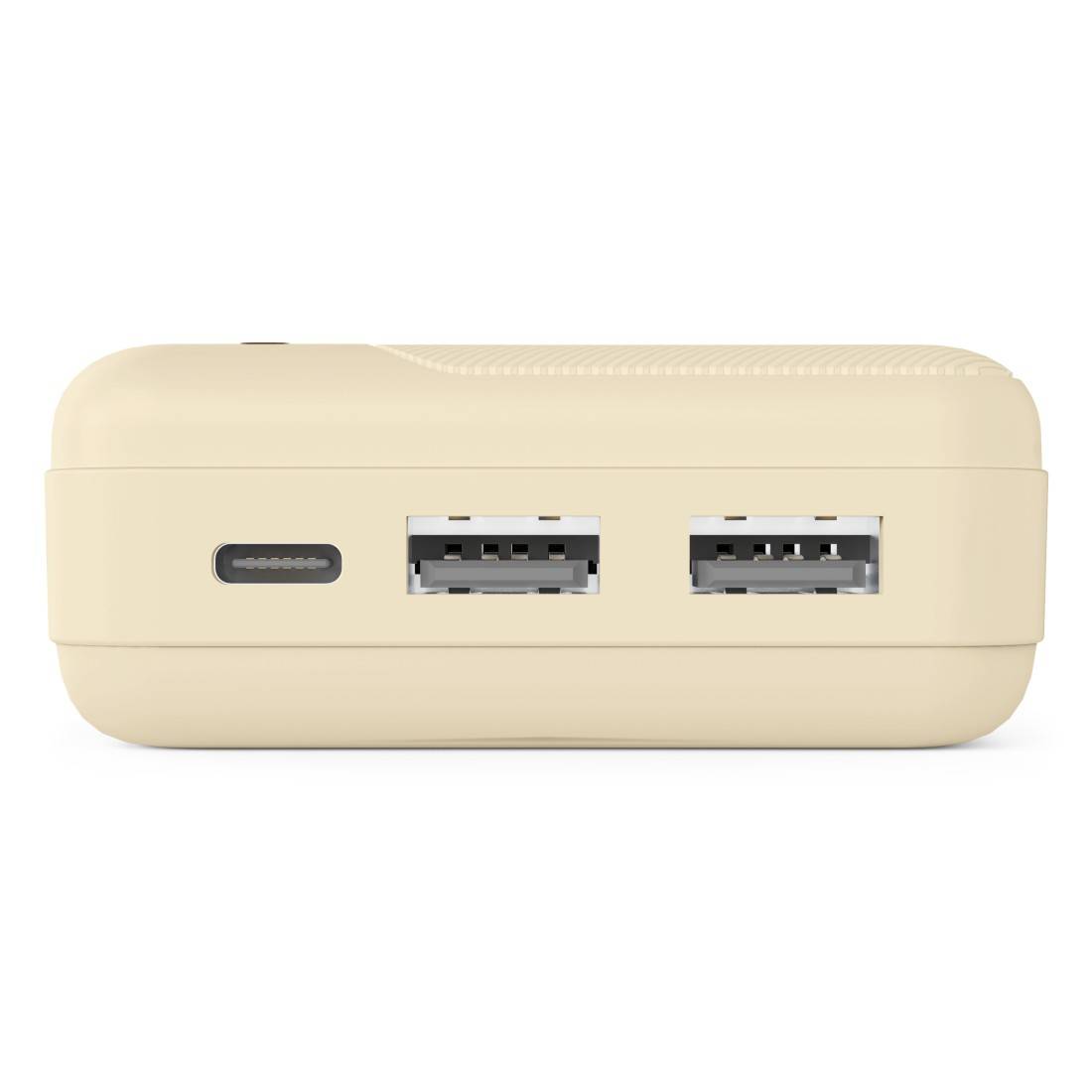 hama 00201775 Power Pack "Pocket 20", 20000mAh, Ausgänge: 2x USB-A, Sand