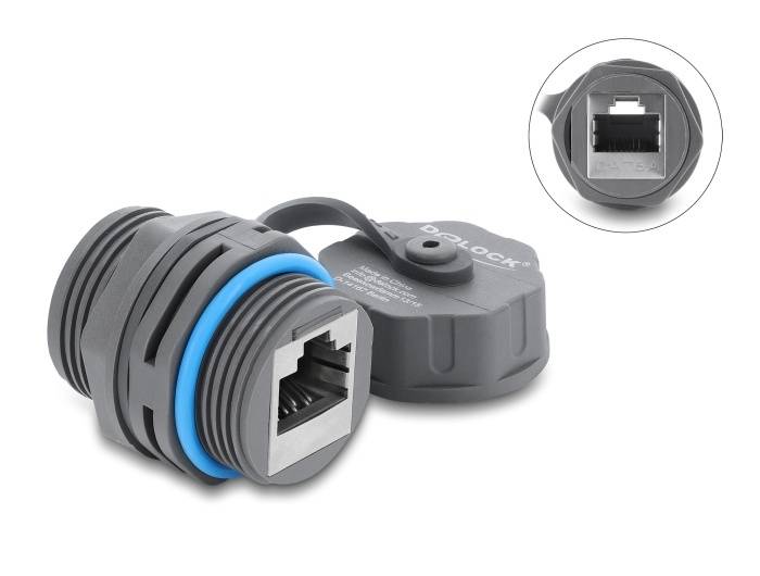 Delock Kabelverbinder RJ45 Buchse zu Cat.6a - Netzwerk