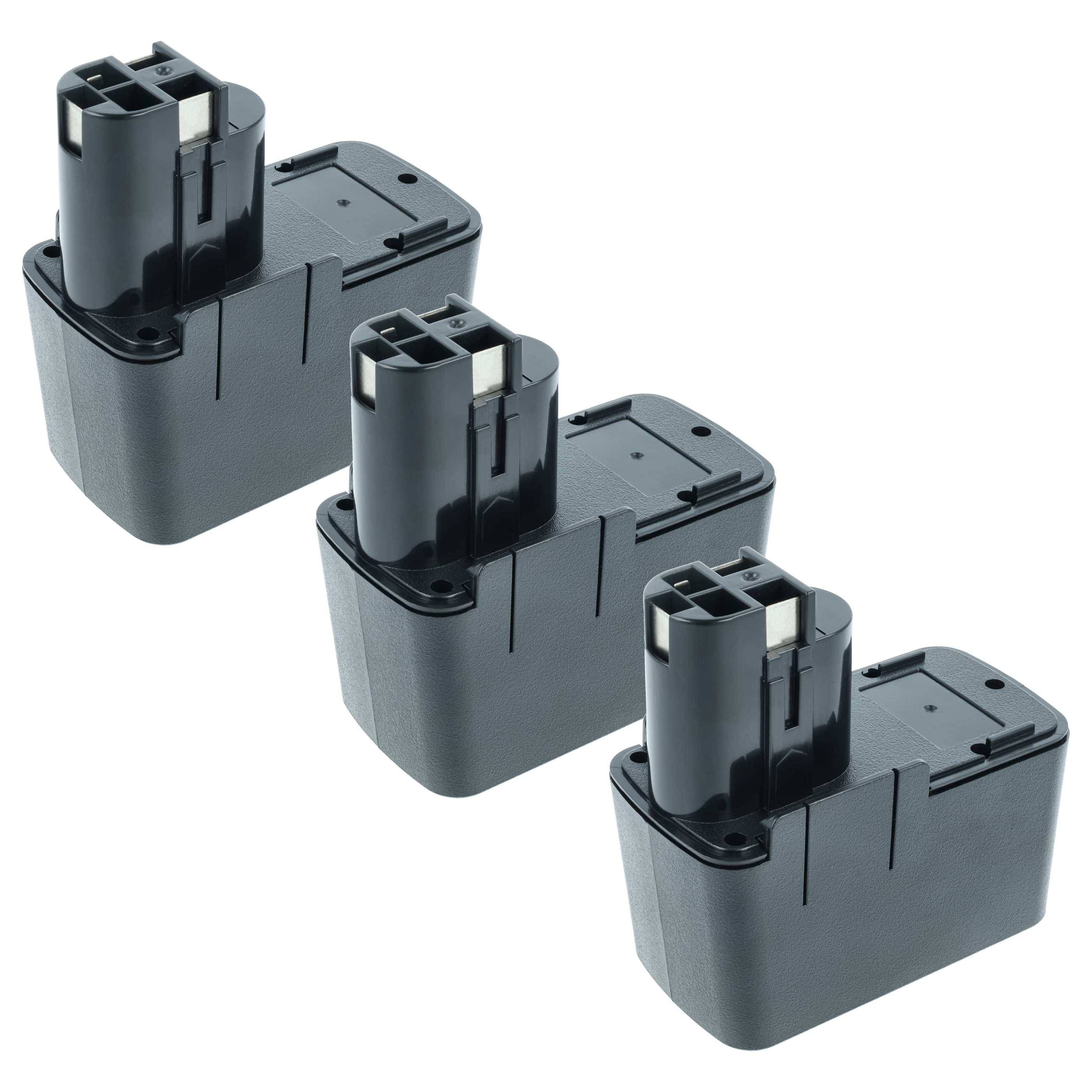 vhbw 3x Akku Ersatz für Bosch 2 607 335 054, 2 607 335 081, 2 607 335 055, 2 607 335 071 für Werkzeug (2100 mAh, NiMH