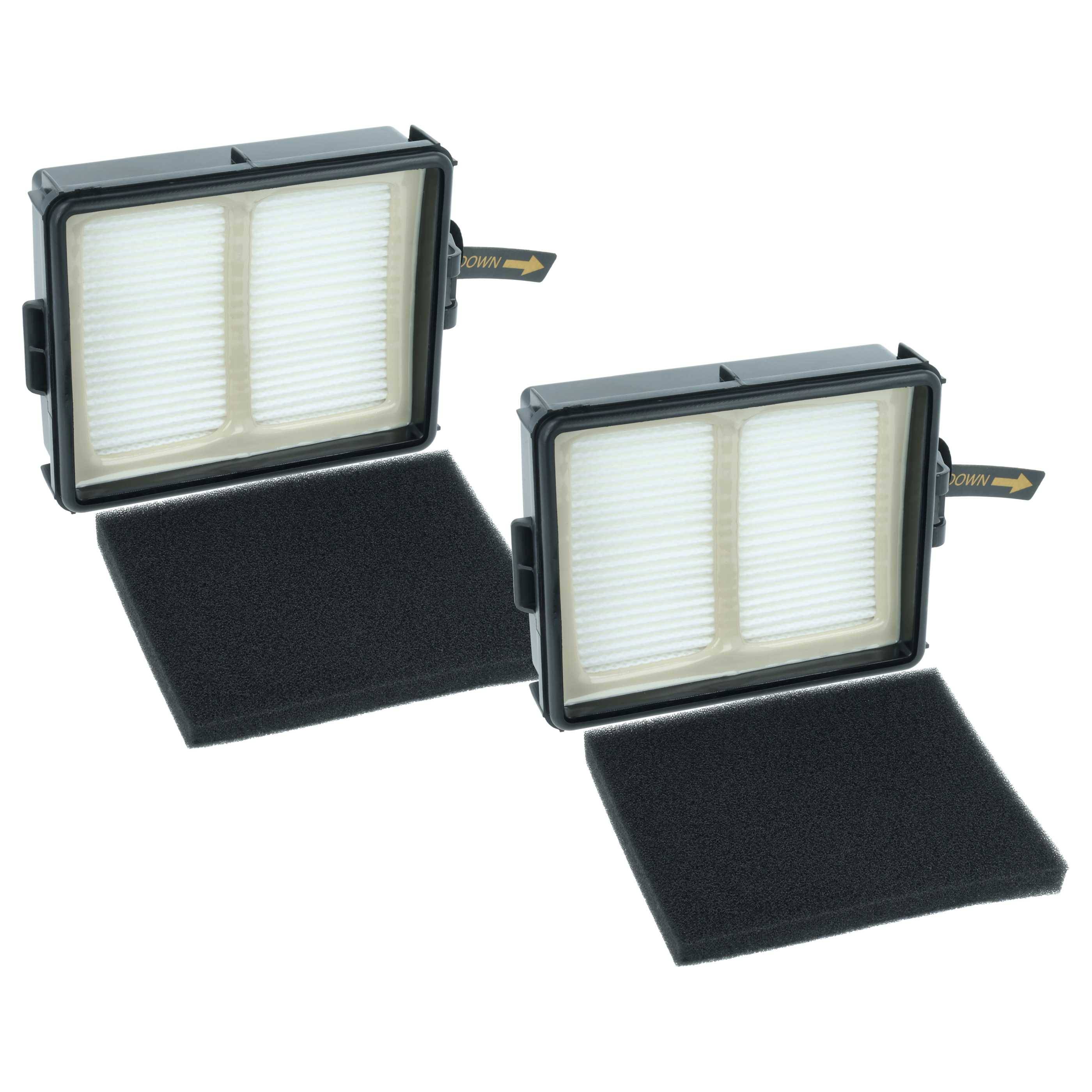 vhbw 2x Staubsaugerfilter Ersatz für Shark XHFIW1000, XPRFIW1000 für Staubsauger - Kombifilter (Vorfilter + HEPA-Filter)